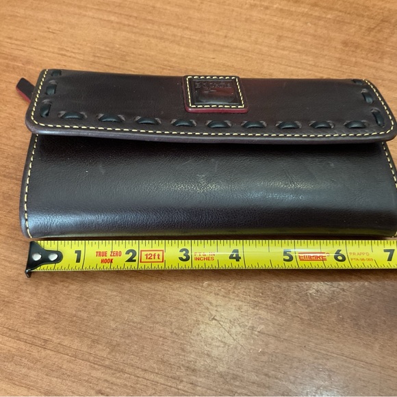 Dooney & Bourke Brown T’Moro Florentine Wallet with whipstitch - Picture 9 of 9